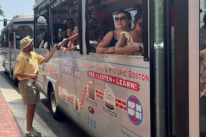 1 or 2 Day HOP-ON & HOP-OFF Narrated Trolley Tour of Boston - Narration style: live guides plus recorded segments