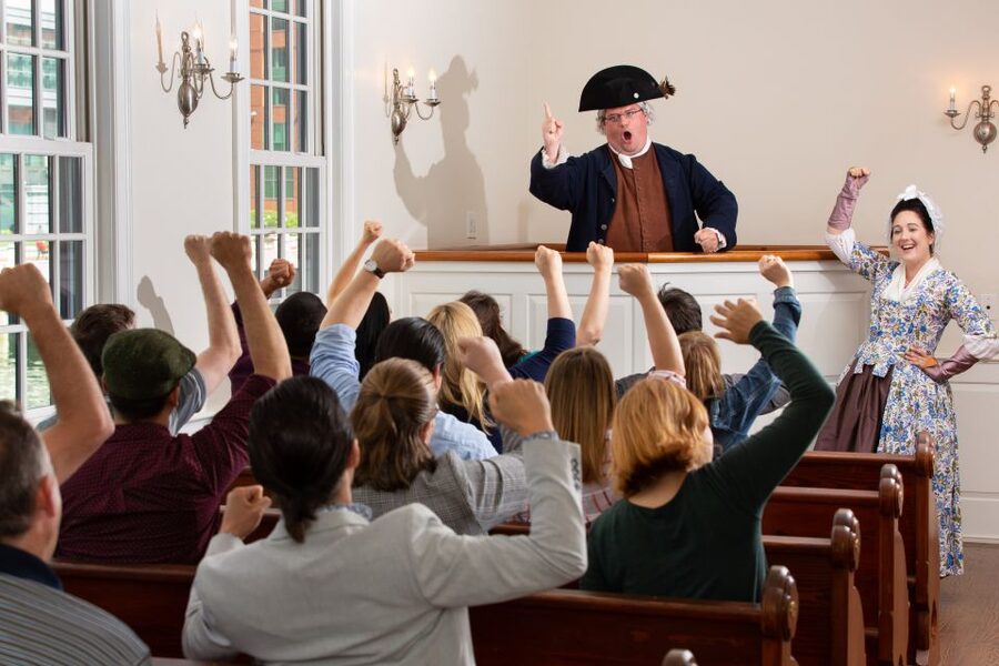 Boston: Boston Tea Party Ships and Museum Interactive Tour - The Wraparound Theater Battle Scene