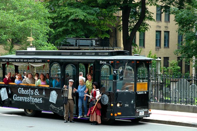 Boston Ghosts and Gravestones Trolley Tour - Pass Boston Tea Party Ships: a quick Boston history vibe check