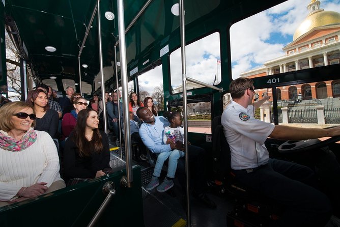 Boston Hop-On Hop-Off Trolley Tour with 13 Stops - Weather comfort matters here: enclosed windows and winter heat