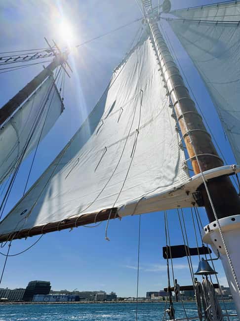 Boston: Tall Ship Harbor Sail - The skyline views: how to catch the best angles from deck