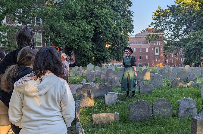 Ghosts and Gravestones Boston Nightwalk - Guides in costume: Dr Atticus, Rachel, Petunia, and Anthrax