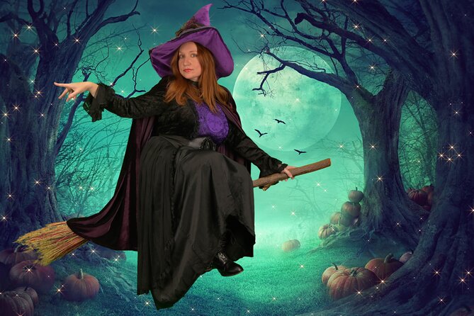Magick Broom Costume Photography - Green Screen Technology - Price and value: $129 for a Salem witch portrait session
