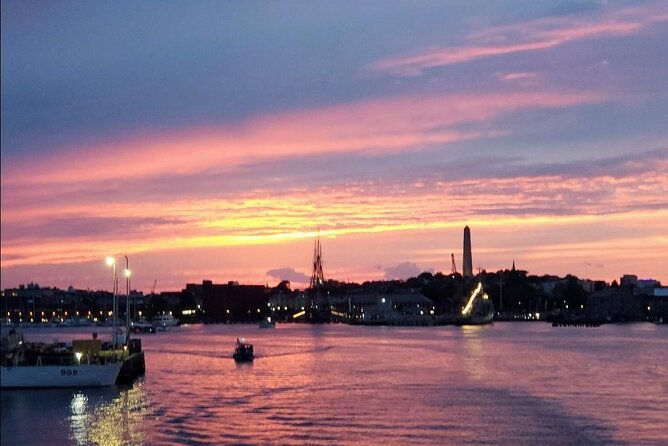 Narrated Sunset Cruise of Boston Harbor - East Boston and Charlestown Pass-By: USS Constitution and the Coast Guard Base