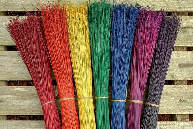 Witch City Broom Making Workshop in Salem - Step Two: Designing with Charms, Ribbons, and Earthy Accessories