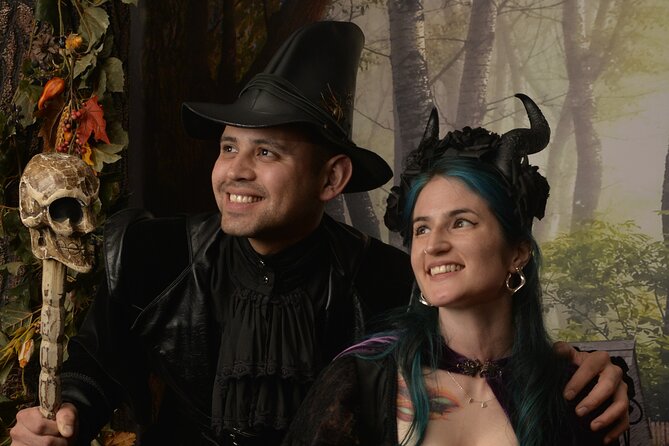 Witch Costume Photo Shoot - Olde Salem Village theatrical set - Best For: Couples, Families, and Anyone Who Likes Being a Little Silly