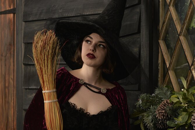 Witch Costume Photo Shoot - Olde Salem Village theatrical set - What’s Not Included: The Witch Prep You Should Plan Yourself